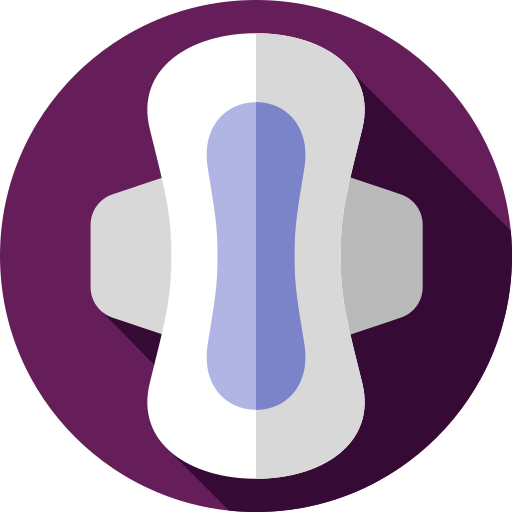 Sanitary towel Flat Circular Flat icon