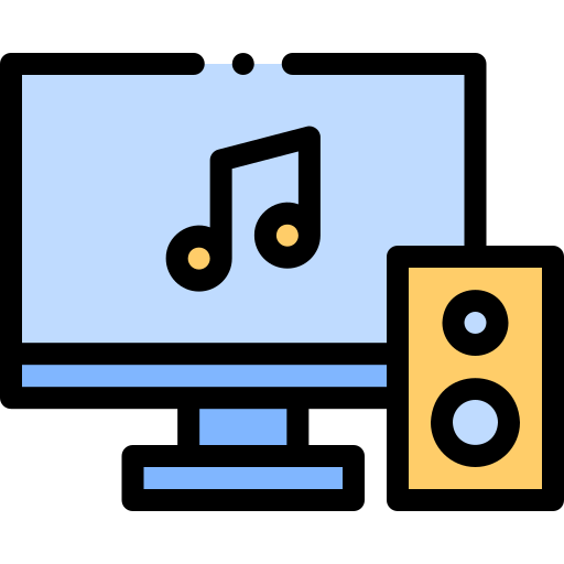 Television Detailed Rounded Lineal color icon