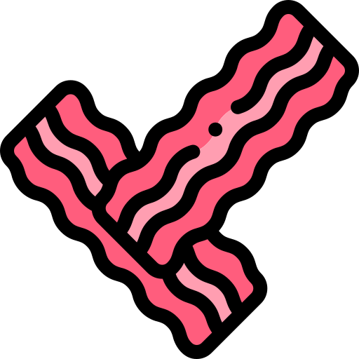 Bacon Detailed Rounded Lineal color icon