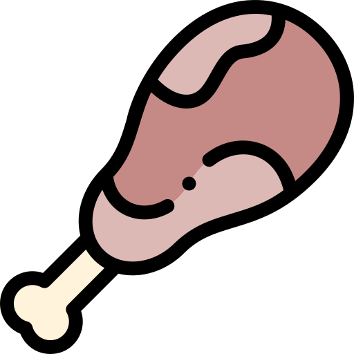 pierna de pollo icono gratis