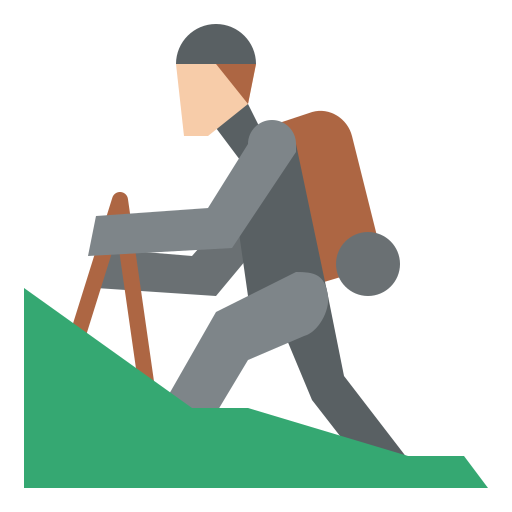 senderismo icono gratis