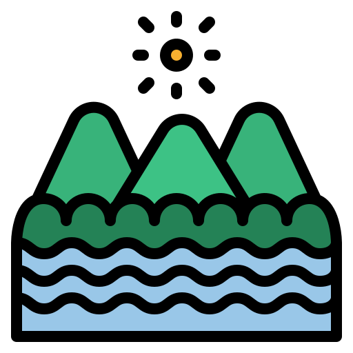 Mountain Iconixar Lineal Color icon