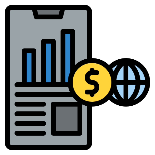 negocios en línea icono gratis