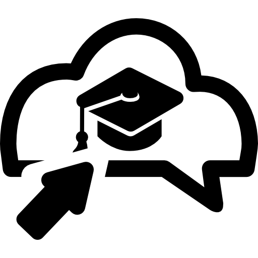 nube de educación icono gratis