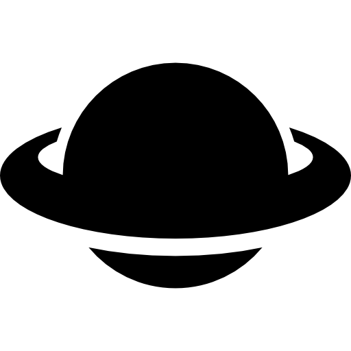 forma de saturno icono gratis