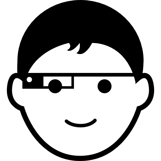 cara de niño con gafas de google icono gratis