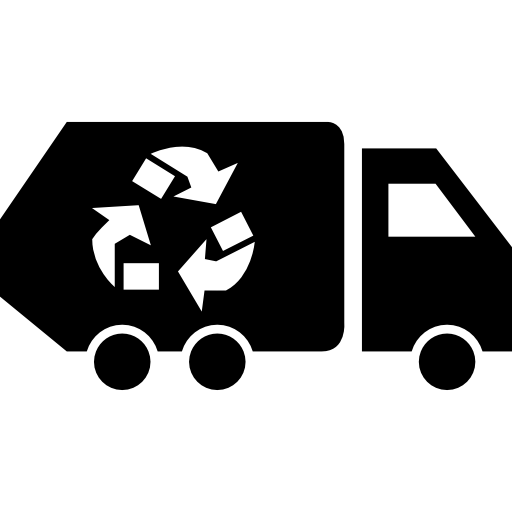 transporte en camión para reciclaje ecológico icono gratis