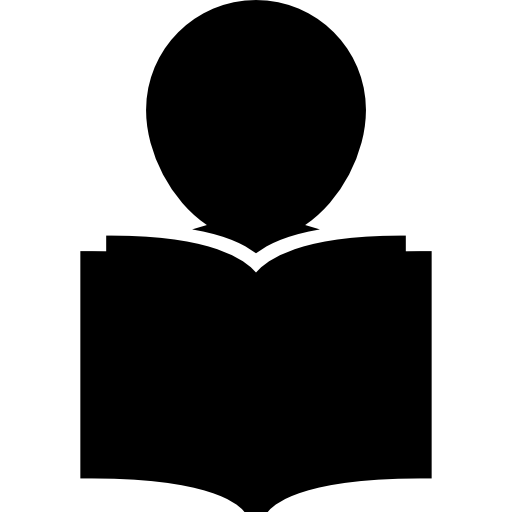 Read symbol of a student reading free icon