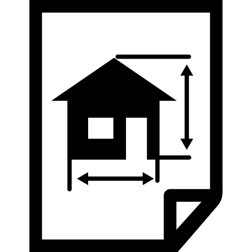 Architecture draw of a house on a paper free icon