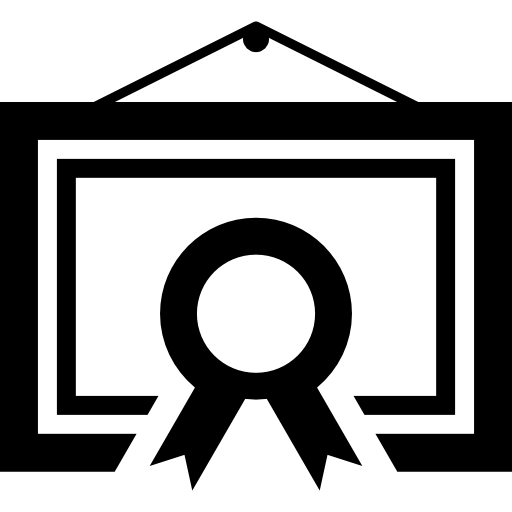 Certificate free icon