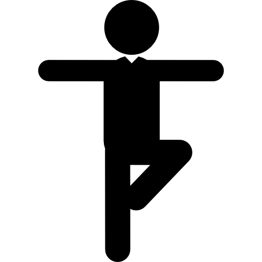 hombre en postura de yoga icono gratis