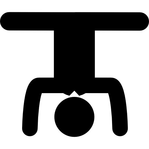 hombre en postura de yoga para invertir la circulación sanguínea icono gratis