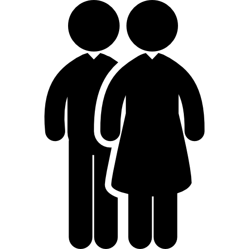 pareja de dos hombres icono gratis