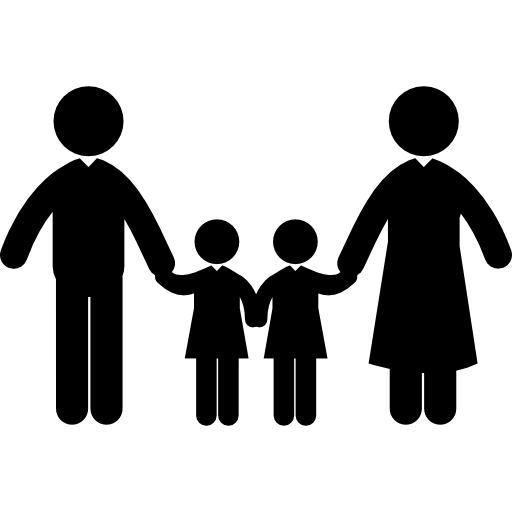 Family group silhouette icon