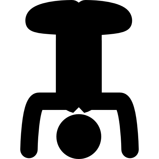 postura de yoga invertida de un hombre con las piernas flexionadas icono gratis