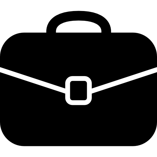 outil de valise arrondi noir Icône gratuit
