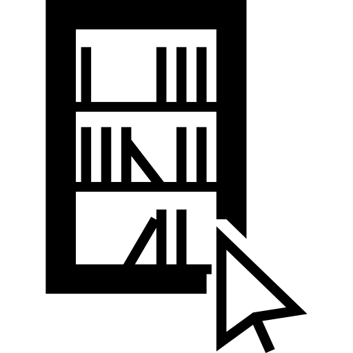 herramientas de lectura en biblioteca icono gratis