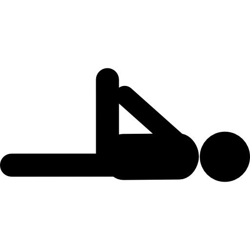 posture allongée de l'exercice Icône gratuit
