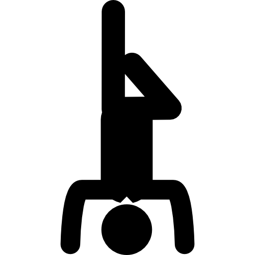 posture de yoga inversée Icône gratuit