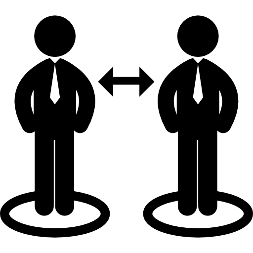 intercambio de empresarios icono gratis