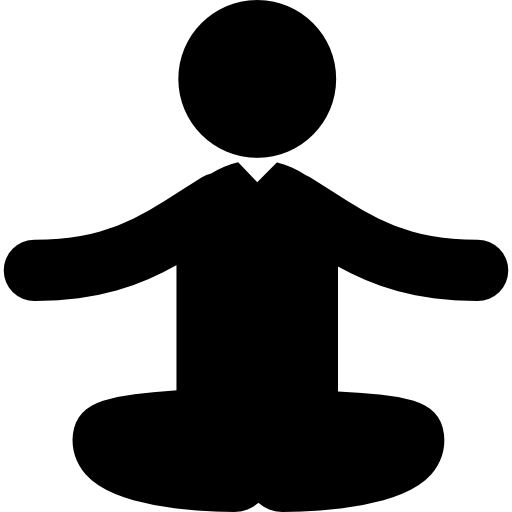 posture assise de yoga d'un homme Icône gratuit
