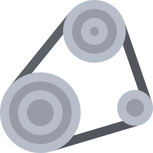 Timing belt Basic Rounded Flat icon