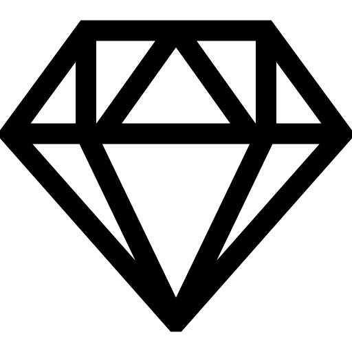 Diamond Basic Straight Lineal icon