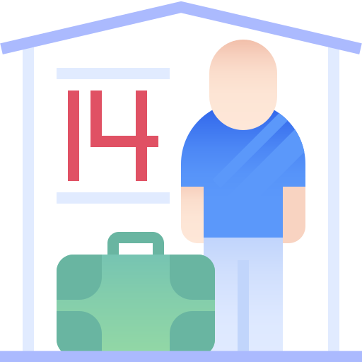 cuarentena icono gratis