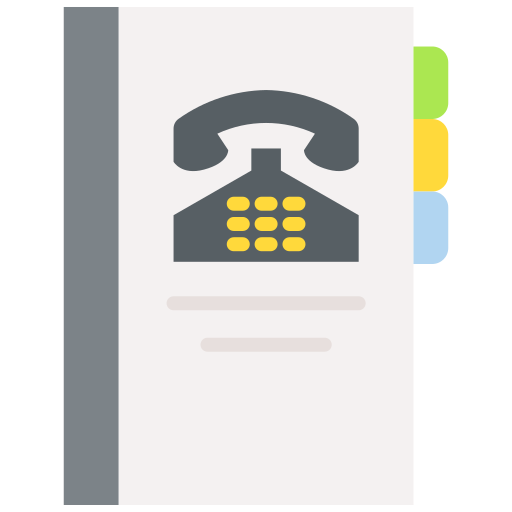 guía telefónica icono gratis