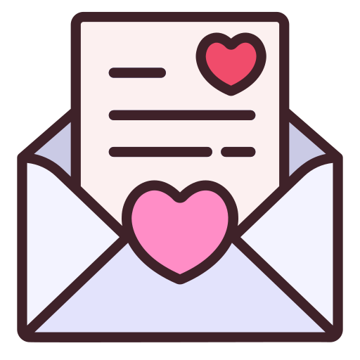 carta de amor icono gratis