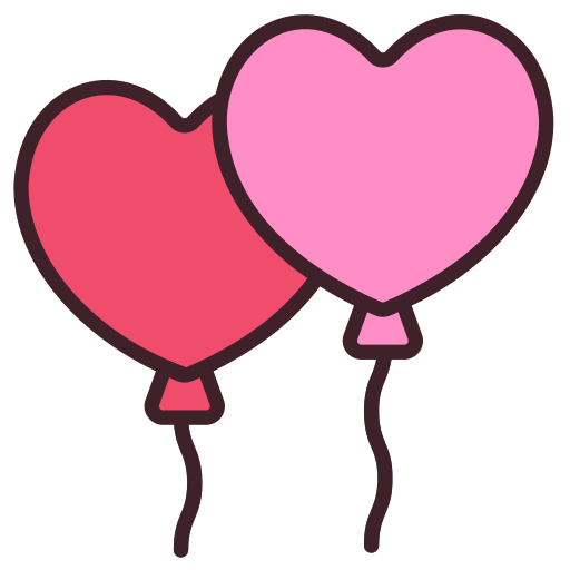 Heart balloon Generic Outline Color icon