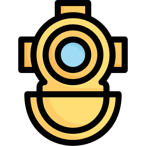 Diving helmet Generic Outline Color icon