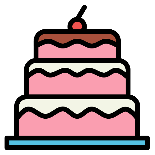 Birthday cake Generic Outline Color icon