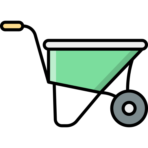 Generic Outline Color Wheelbarrow icon