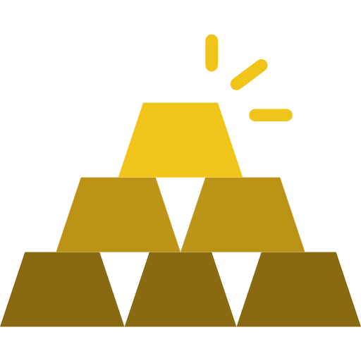 Gold Ingots Basic Miscellany Flat icon