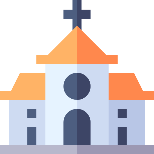 Church Basic Straight Flat Icon