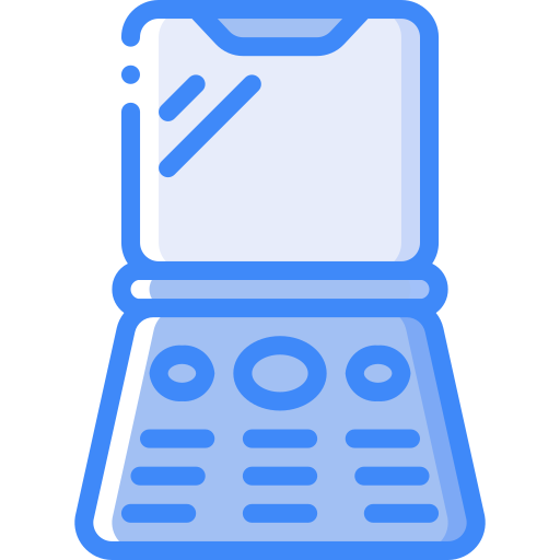 teléfono plegable icono gratis