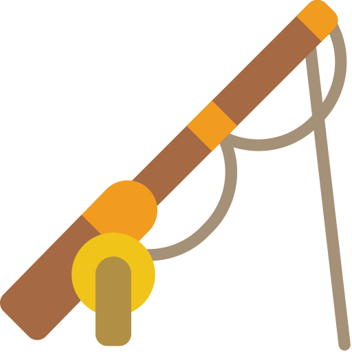 caña de pescar icono gratis