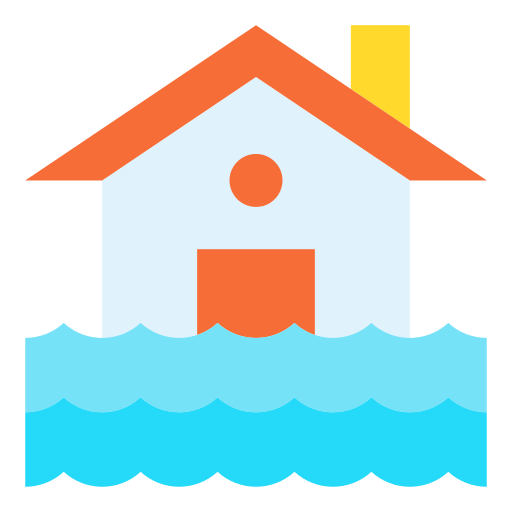 Flooded house Good Ware Flat icon