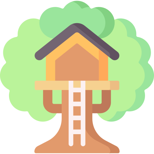 casa del árbol icono gratis