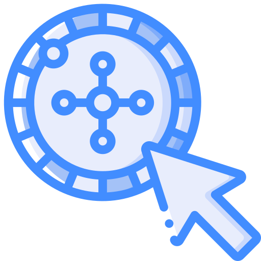 Roulette Wheel Basic Miscellany Blue Icon