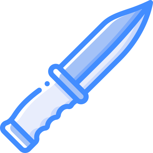 Knife Basic Miscellany Blue icon