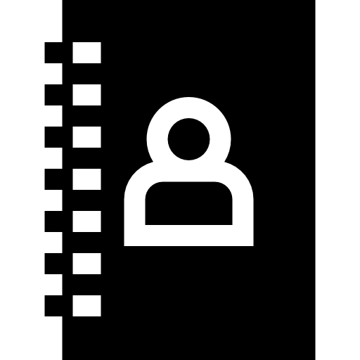 Address book Basic Straight Filled icon