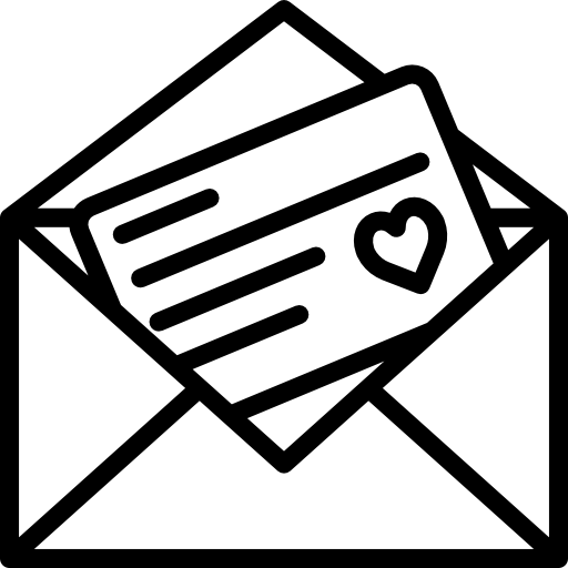 carta de amor icono gratis