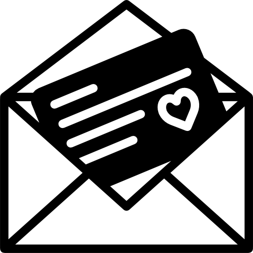 carta de amor icono gratis
