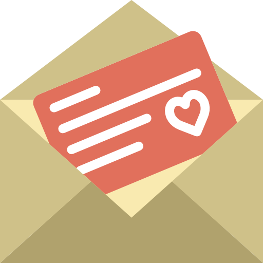 carta de amor icono gratis