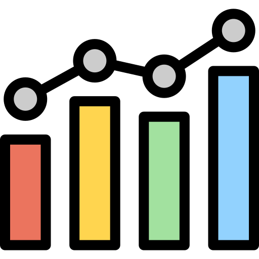 Analytics Generic Outline Color icon