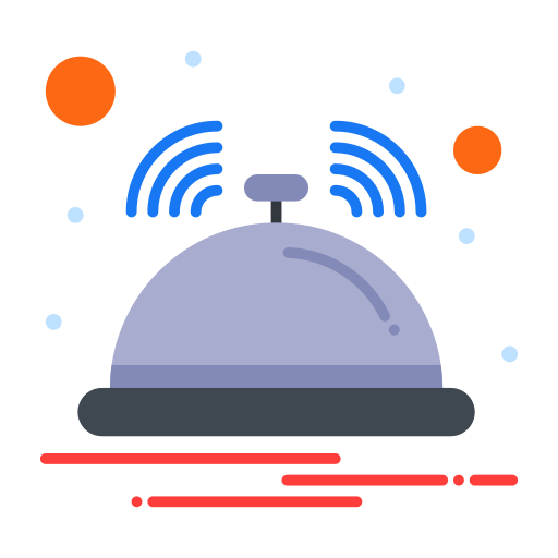 campana de la escuela icono gratis