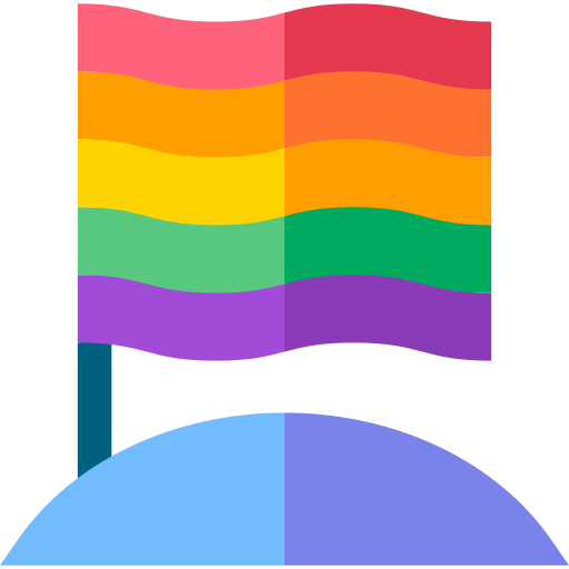 bandera arcoiris icono gratis