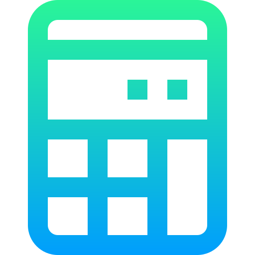 Calculator Super Basic Straight Gradient Icon